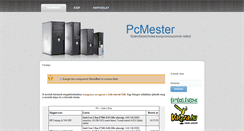 Desktop Screenshot of pcmester.hu